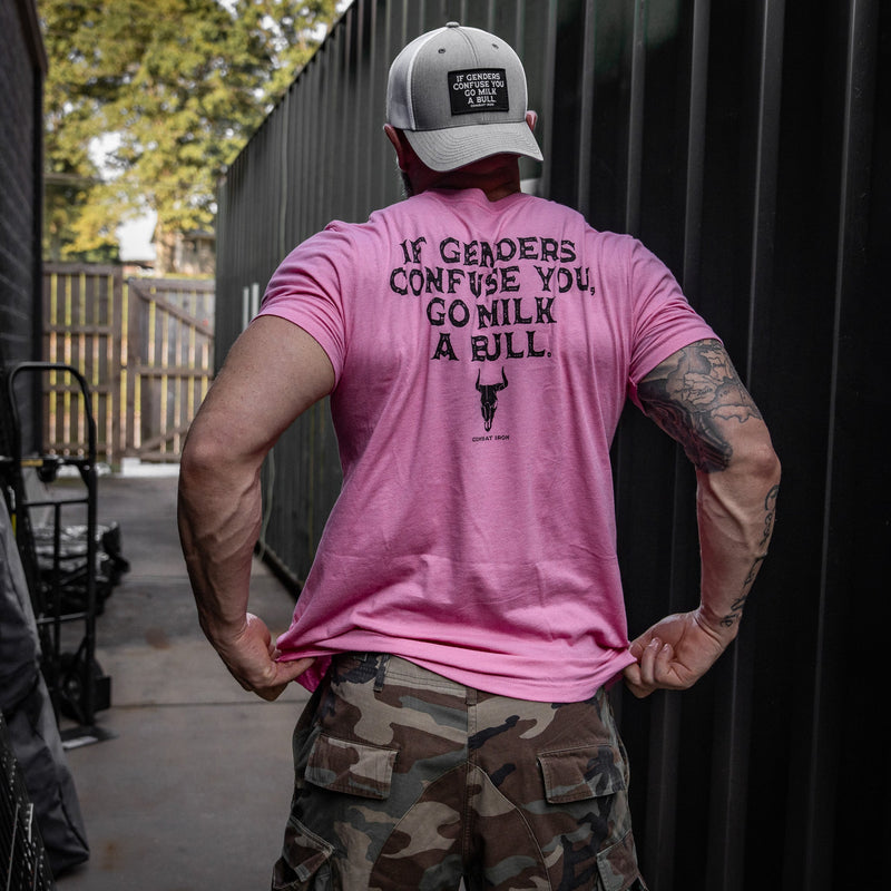 Load image into Gallery viewer, If Genders Confuse You, Go Milk a Bull Men's T-Shirt
