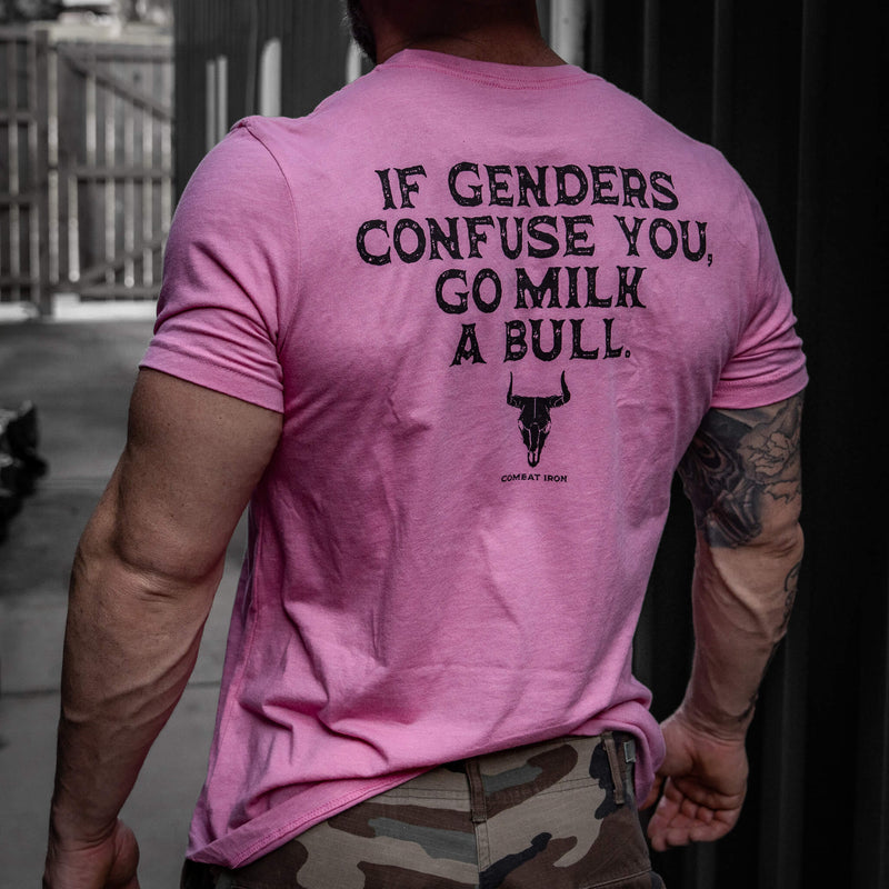 Load image into Gallery viewer, If Genders Confuse You, Go Milk a Bull Men&#39;s T-Shirt

