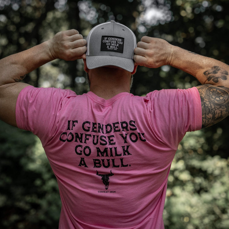 Load image into Gallery viewer, If Genders Confuse You, Go Milk a Bull Men&#39;s T-Shirt
