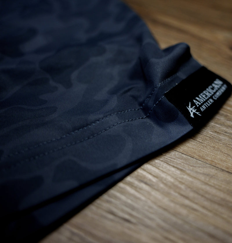 Load image into Gallery viewer, Black Marsh Duck Camo Golf Polo
