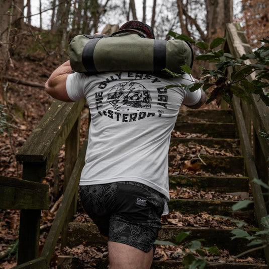 Only Easy Day Was Yesterday Skull Men's T-Shirt
