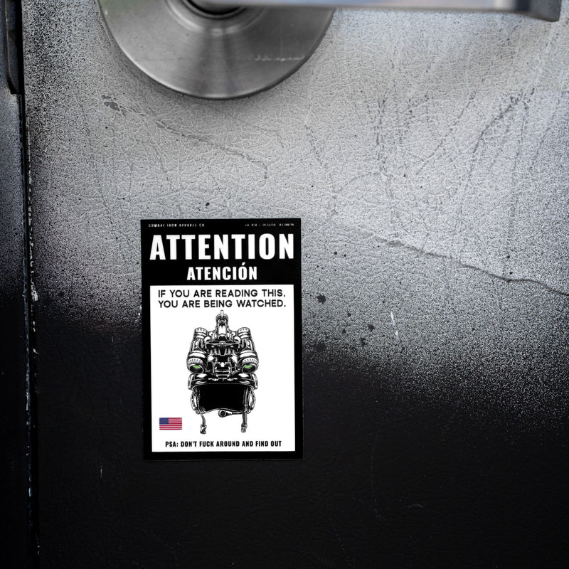 Load image into Gallery viewer, Attention You Are Being Watched Decal Sticker
