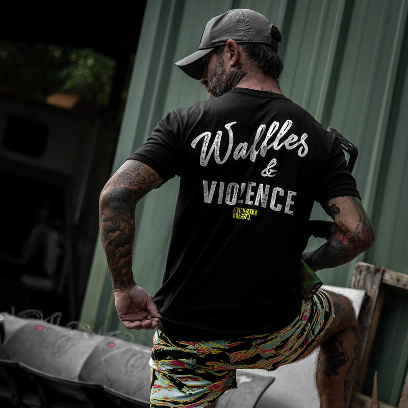 Load image into Gallery viewer, Waffles &amp; Violence Men's T-Shirt
