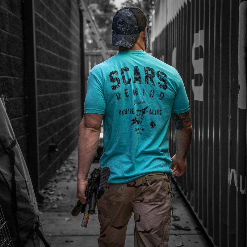 Load image into Gallery viewer, Scars Remind You That You&#39;re Alive Men&#39;s T-Shirt
