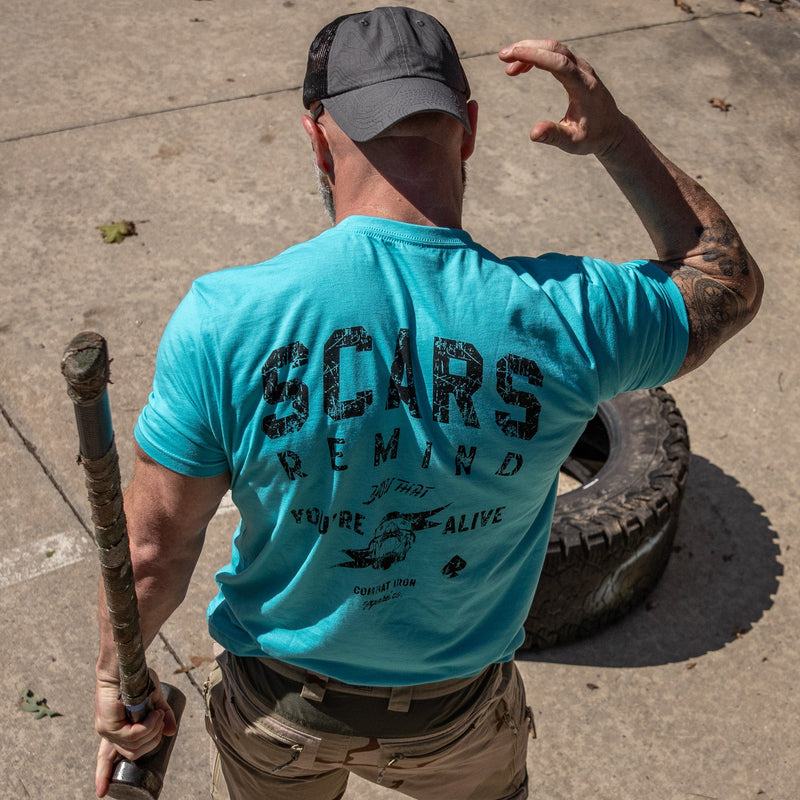 Load image into Gallery viewer, Scars Remind You That You&#39;re Alive Men&#39;s T-Shirt
