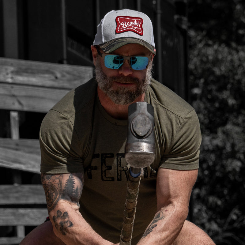 Load image into Gallery viewer, Rowdy Beer Logo Patch Snapback Hat
