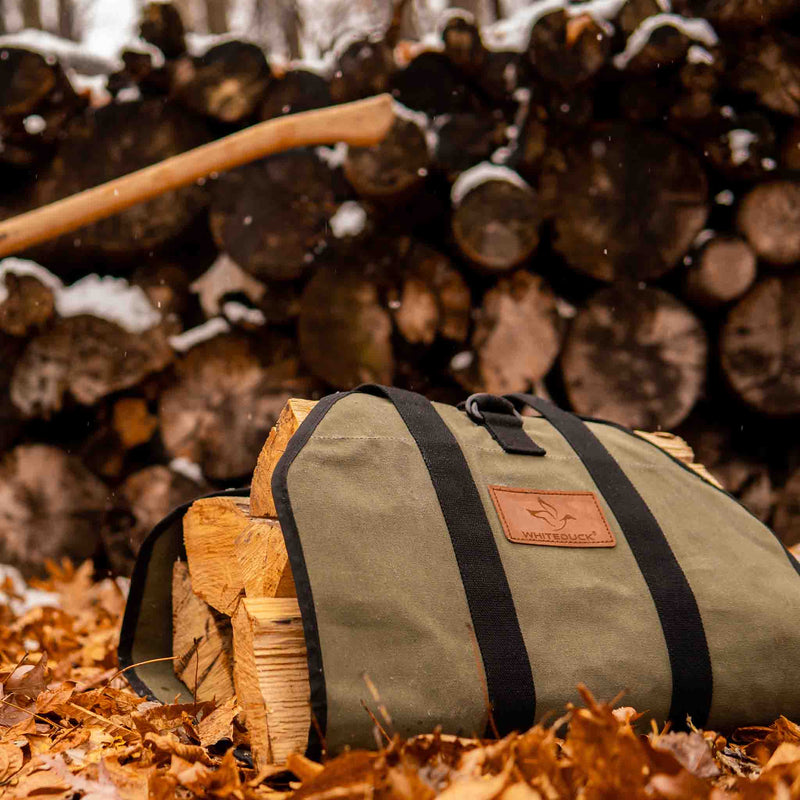 Load image into Gallery viewer, Diamond Shape Canvas Firewood Log Carriers
