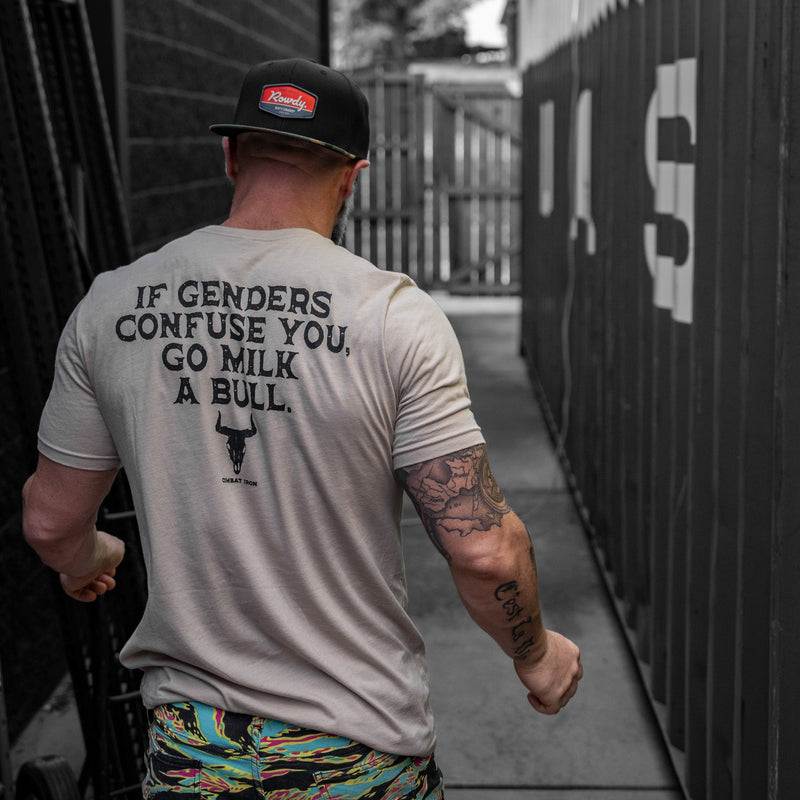 Load image into Gallery viewer, If Genders Confuse You, Go Milk a Bull Men's T-Shirt
