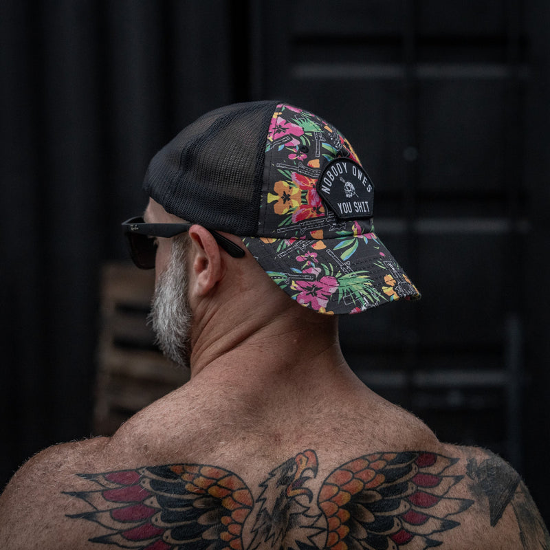 Load image into Gallery viewer, Nobody Owes You Shit Arched Patch Tactical Ripstop Mesh Snapback Hat
