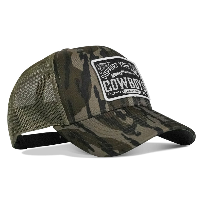 Load image into Gallery viewer, Support Your Local Cowboys Patch Snapback Hat
