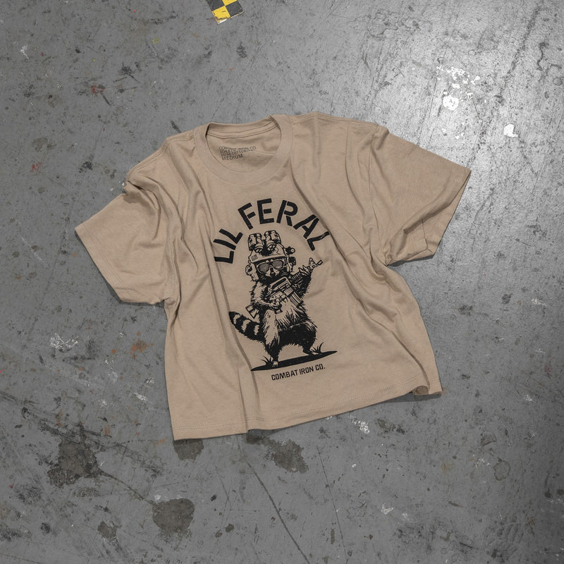Load image into Gallery viewer, Lil Feral Raccoon Women's Crop T-Shirt
