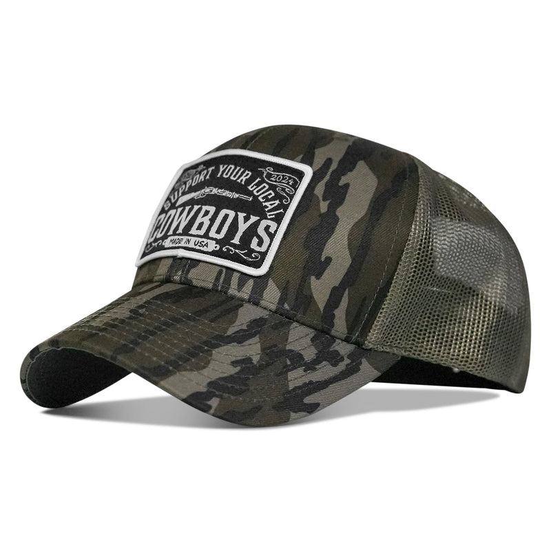 Load image into Gallery viewer, Support Your Local Cowboys Patch Snapback Hat
