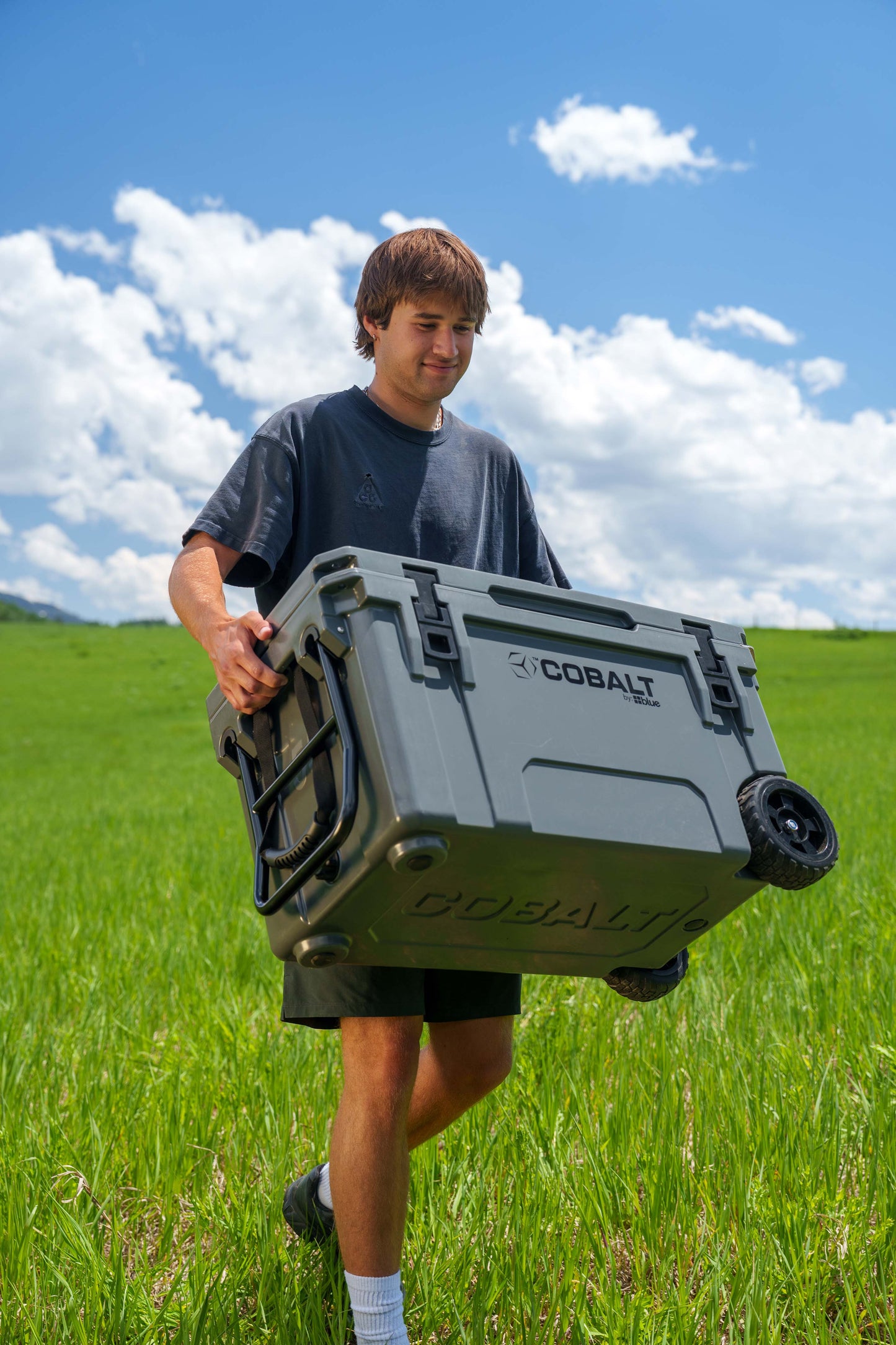Cobalt 55 Quart with Wheels Roto-Molded Super Cooler - Custom