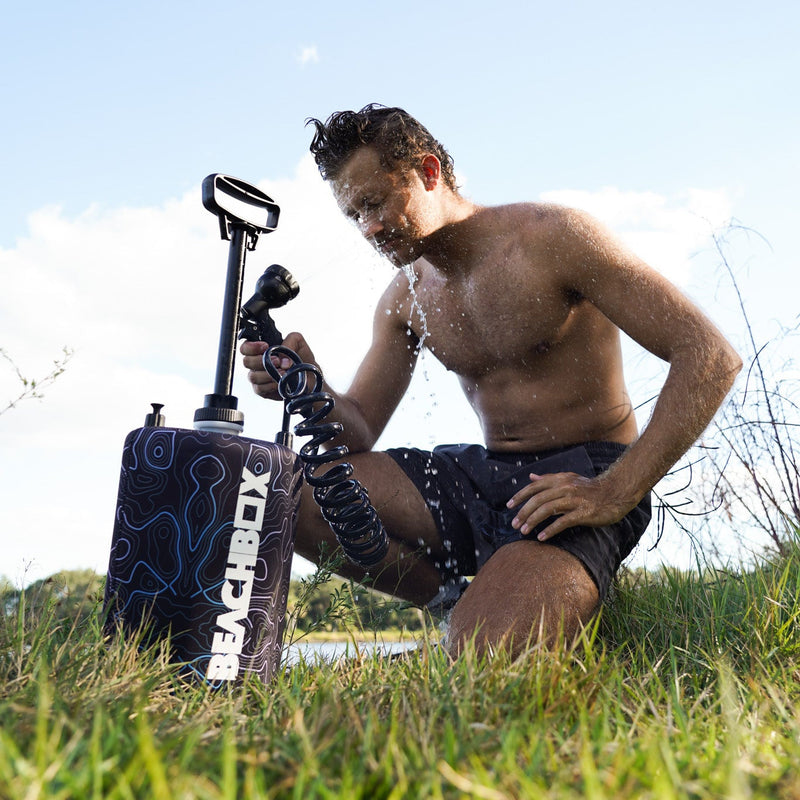 Load image into Gallery viewer, BeachBox Portable Outdoor Shower Tank - Elevation
