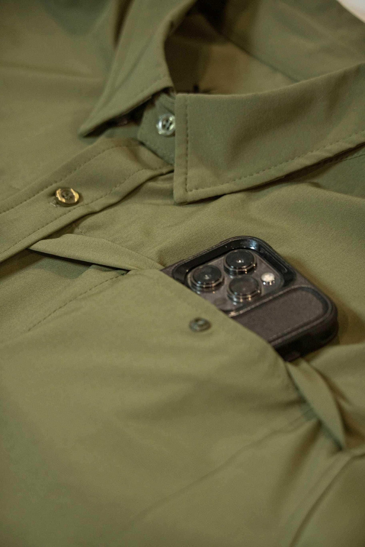 Long Sleeve Solid Lifestyle Button Down w/ REPEL-X - Skoutley Outdoors LLC