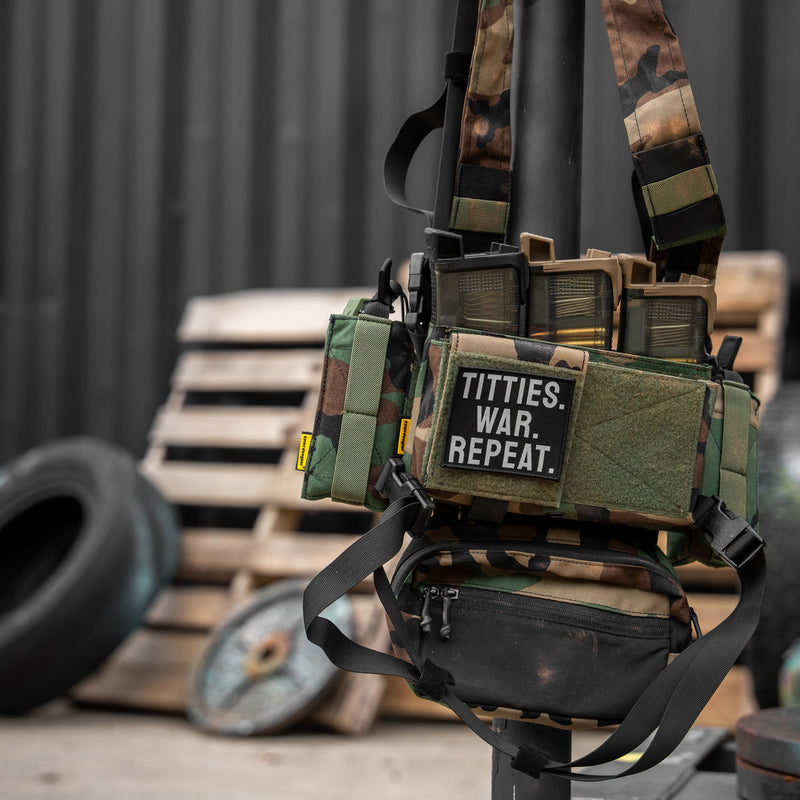 Load image into Gallery viewer, Titties. War. Repeat. Velcro Patch
