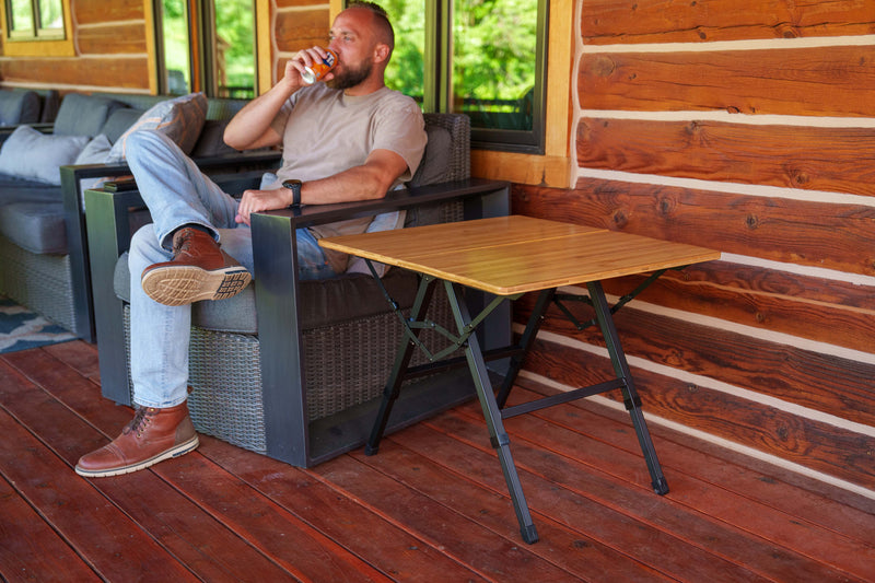 Load image into Gallery viewer, Foldable Bamboo Camping Table - Mountain Summit Gear
