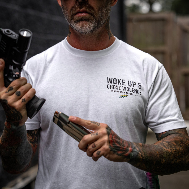 Load image into Gallery viewer, Woke Up &amp; Chose Violence Men&#39;s T-Shirt
