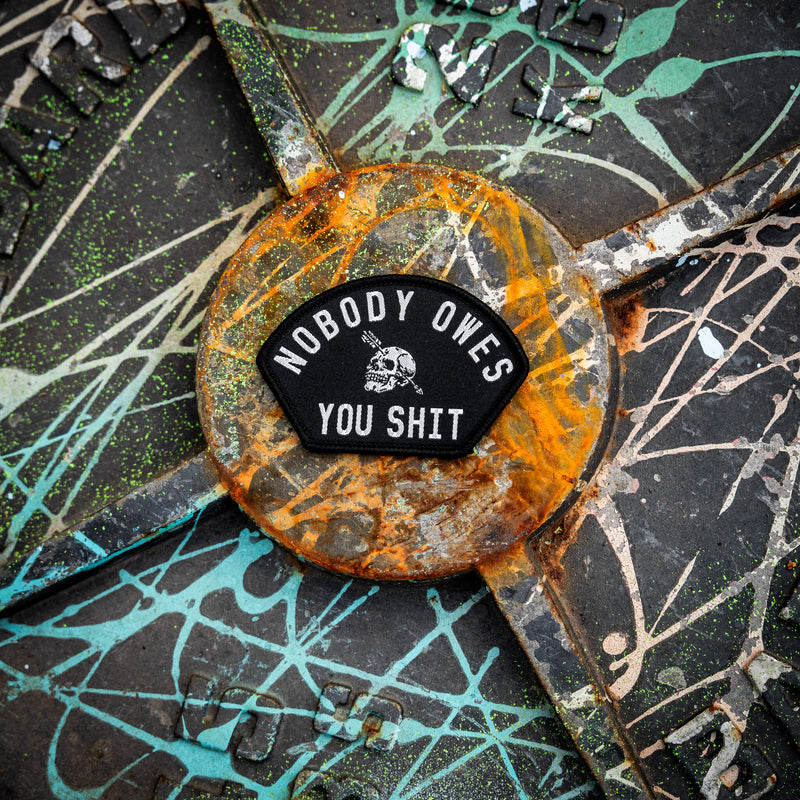 Load image into Gallery viewer, Nobody Owes You Shit Arched Velcro Patch
