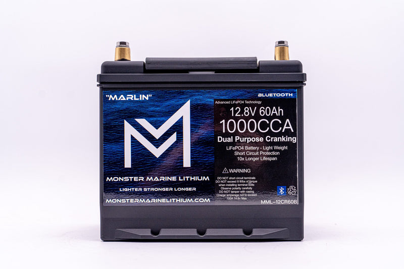 Load image into Gallery viewer, 1000CCA 12V 60Ah Dual Purpose Cranking Lithium Battery - BLUETOOTH - MML-12CR60B
