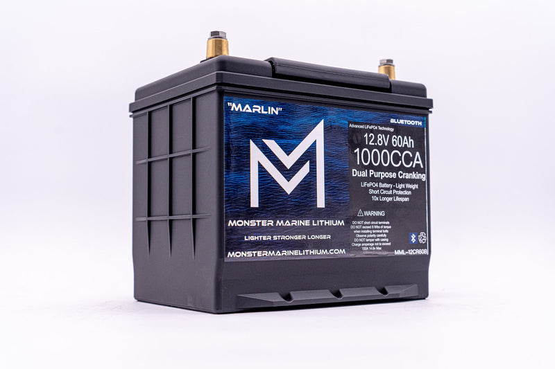 Load image into Gallery viewer, 1000CCA 12V 60Ah Dual Purpose Cranking Lithium Battery - BLUETOOTH - MML-12CR60B
