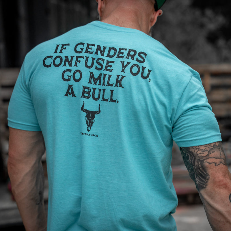 Load image into Gallery viewer, If Genders Confuse You, Go Milk a Bull Men's T-Shirt
