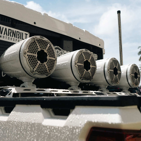 NXL 8" Marine and Powersports Towers LED RGB Lights 125 Watts Rms - Red - Skoutley Outdoors LLC