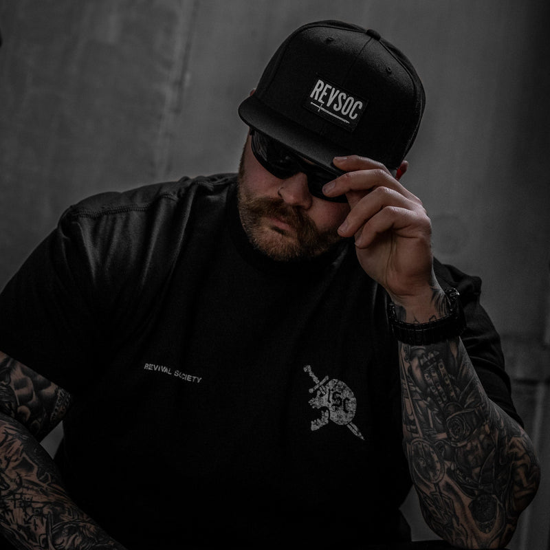Load image into Gallery viewer, REVSOC Classic Patch Flatbill Hat
