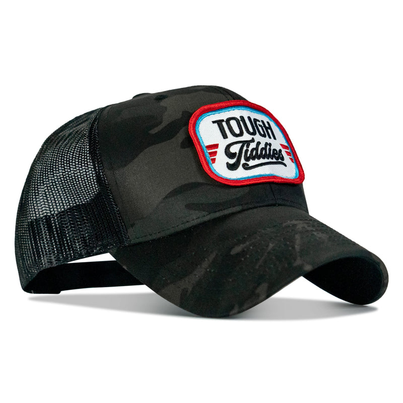 Load image into Gallery viewer, Tough Tiddies USA Patch Snapback Hat
