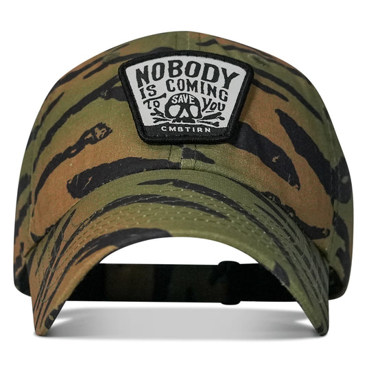 Nobody Is Coming To Save You Skull Patch Ripstop Snapback