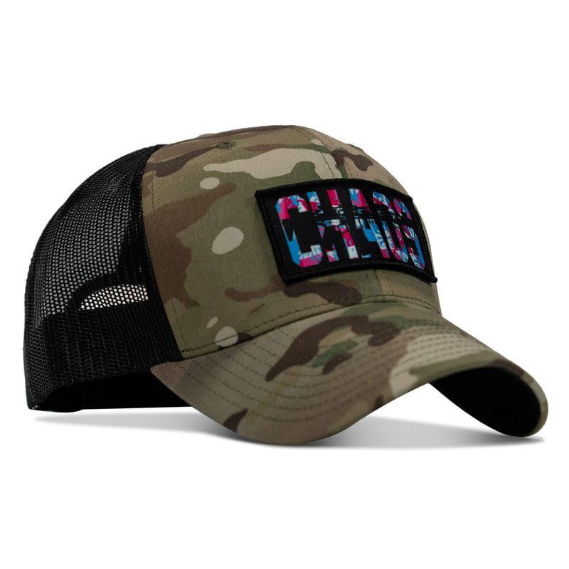 Load image into Gallery viewer, Chaos Hawaiian Patch Snapback Hat
