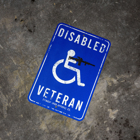 Disabled Veteran Metal Wall Mounted Sign