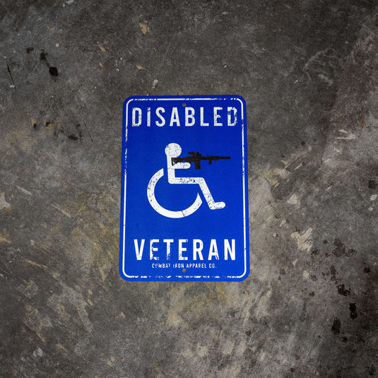 Disabled Veteran Metal Wall Mounted Sign