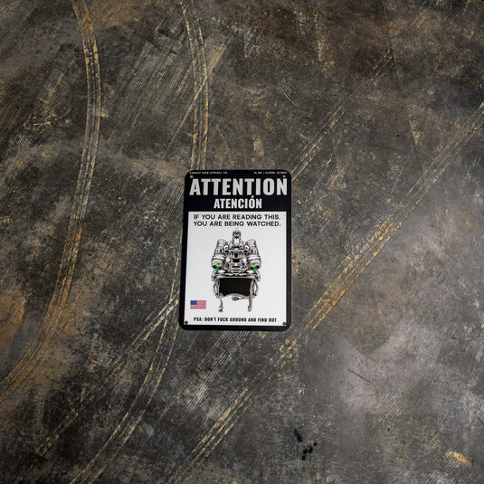 Attention You Are Being Watched Wall Mounted Metal Sign