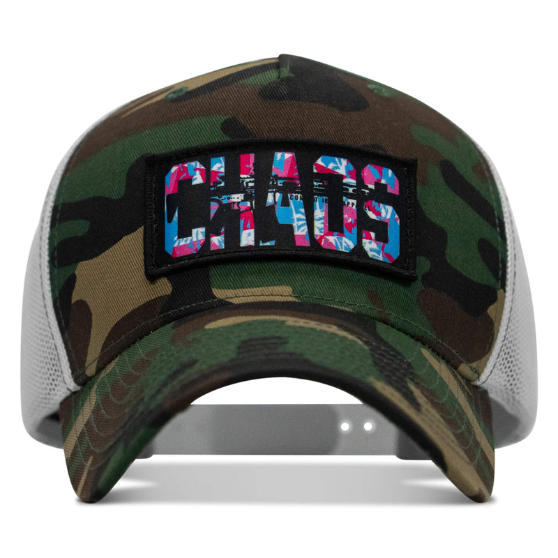 Load image into Gallery viewer, Chaos Hawaiian Patch Snapback Hat
