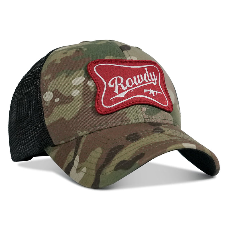 Load image into Gallery viewer, Rowdy Beer Logo Patch Snapback Hat
