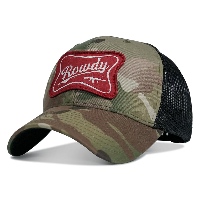 Load image into Gallery viewer, Rowdy Beer Logo Patch Snapback Hat
