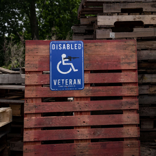 Disabled Veteran Metal Wall Mounted Sign