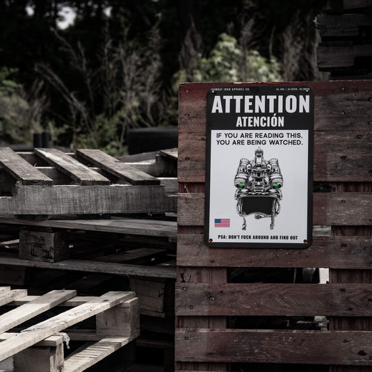 Attention You Are Being Watched Wall Mounted Metal Sign