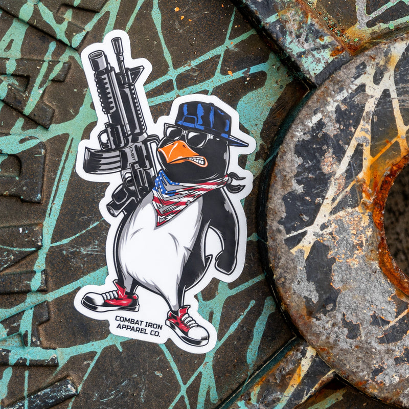 Load image into Gallery viewer, Patriotic Penguin Decal
