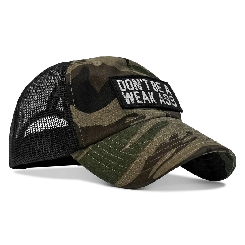 Load image into Gallery viewer, Don't Be A Weak Ass Patch Tactical Ripstop Mesh Snapback Hat
