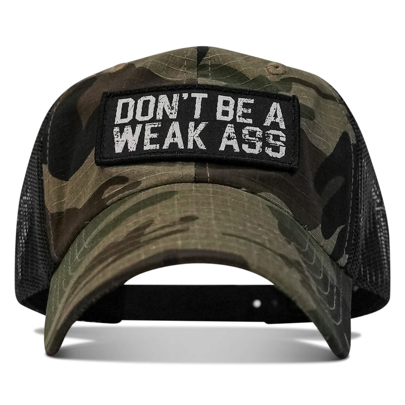 Load image into Gallery viewer, Don't Be A Weak Ass Patch Tactical Ripstop Mesh Snapback Hat
