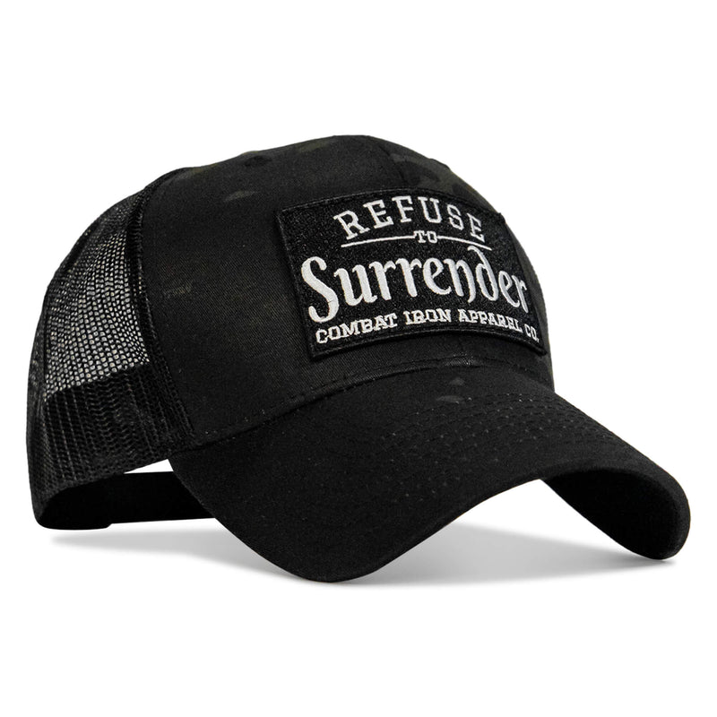 Load image into Gallery viewer, Refuse To Surrender B/W Patch Snapback Hat
