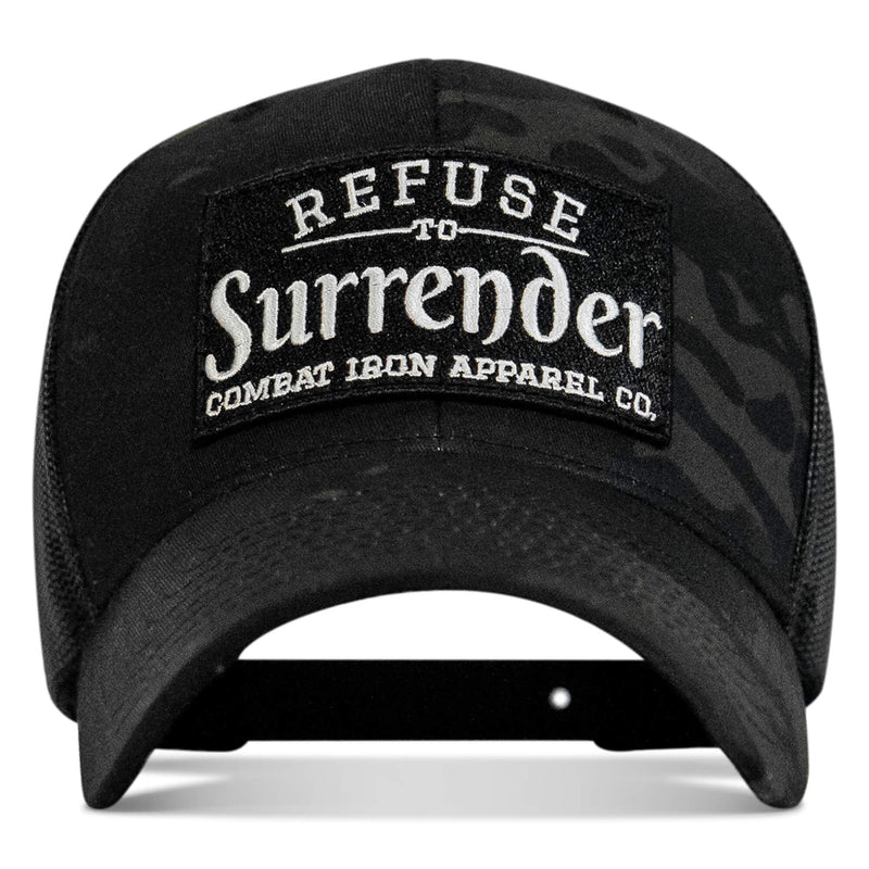 Load image into Gallery viewer, Refuse To Surrender B/W Patch Snapback Hat
