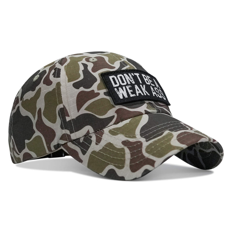 Load image into Gallery viewer, Don&#39;t Be A Weak Ass Patch Low Profile RipStop Hat
