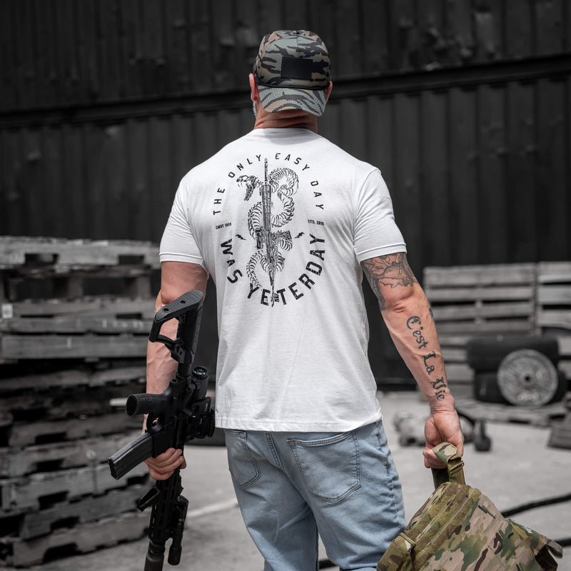 Load image into Gallery viewer, Only Easy Day Was Yesterday Rifle Men's T-Shirt
