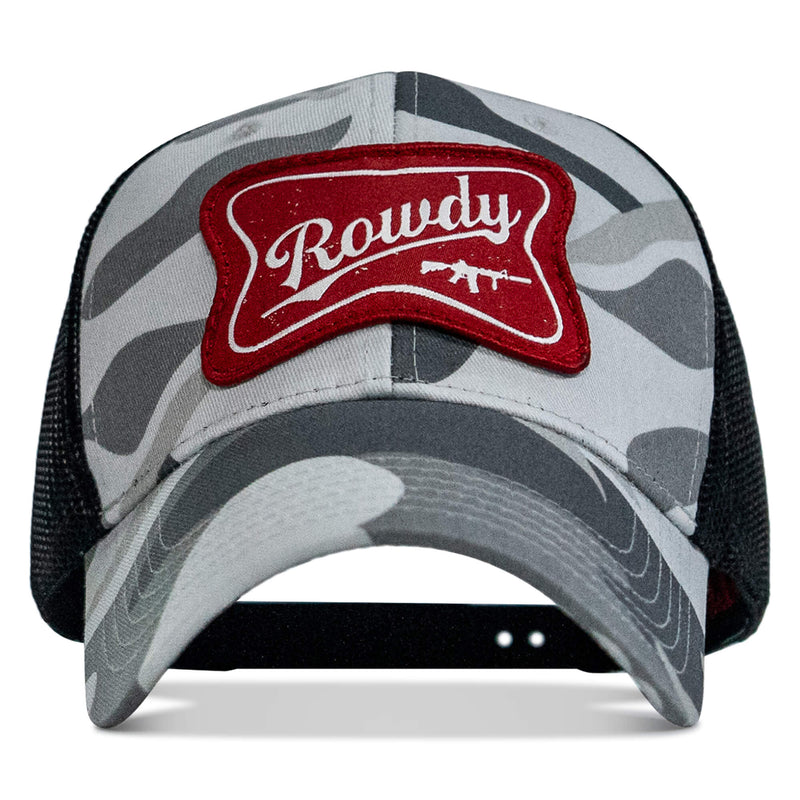 Load image into Gallery viewer, Rowdy Beer Logo Patch Snapback Hat
