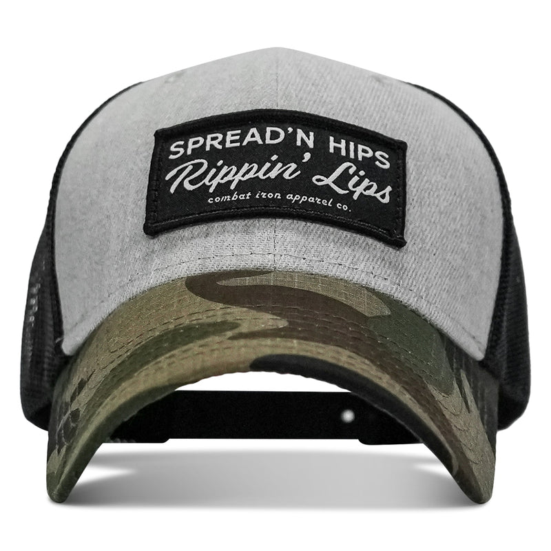 Load image into Gallery viewer, Spreadin&#39; Hips Rippin&#39; Lips Patch Snapback
