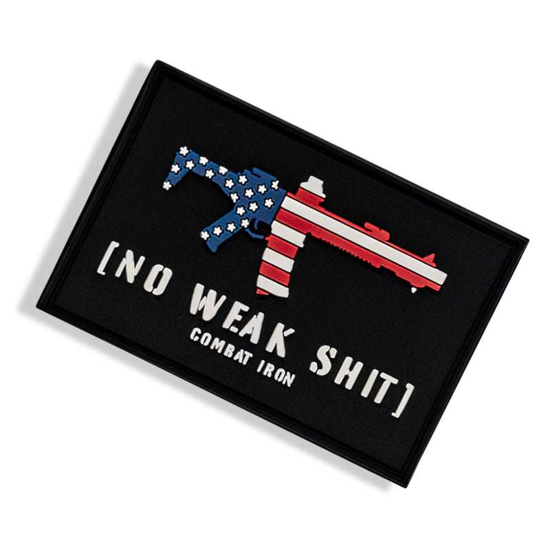 Load image into Gallery viewer, No Weak Shit American Flag Rifle PVC Patch
