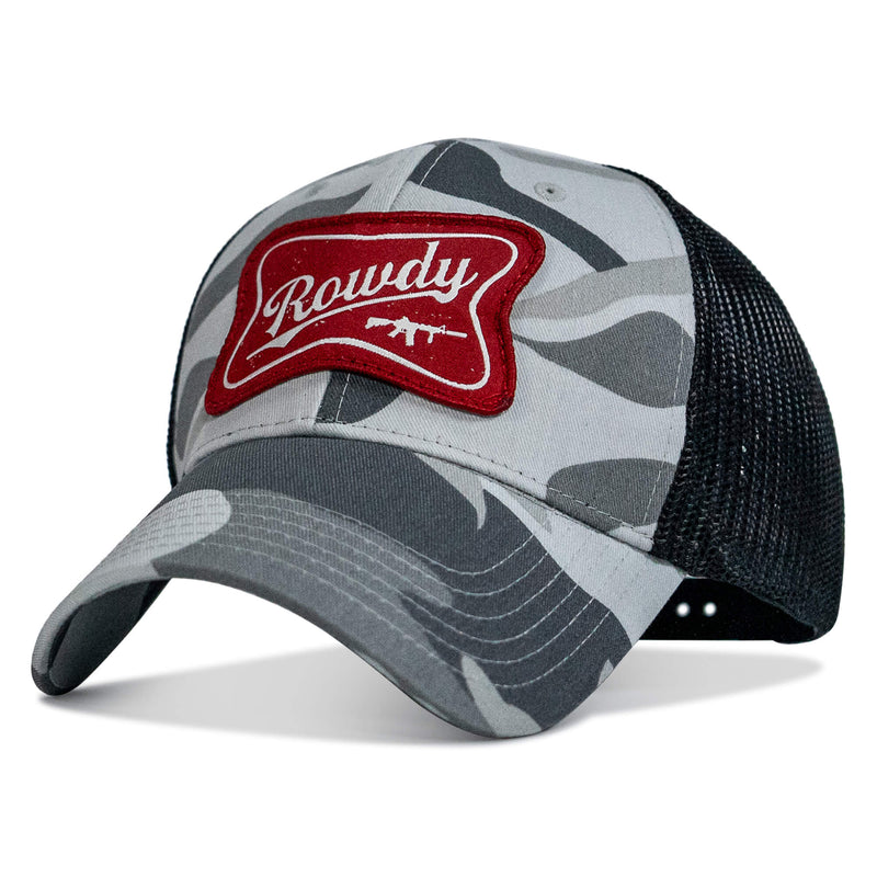 Load image into Gallery viewer, Rowdy Beer Logo Patch Snapback Hat
